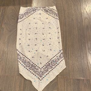 Hair glove Paisley Print white hair tube bandana 12:28